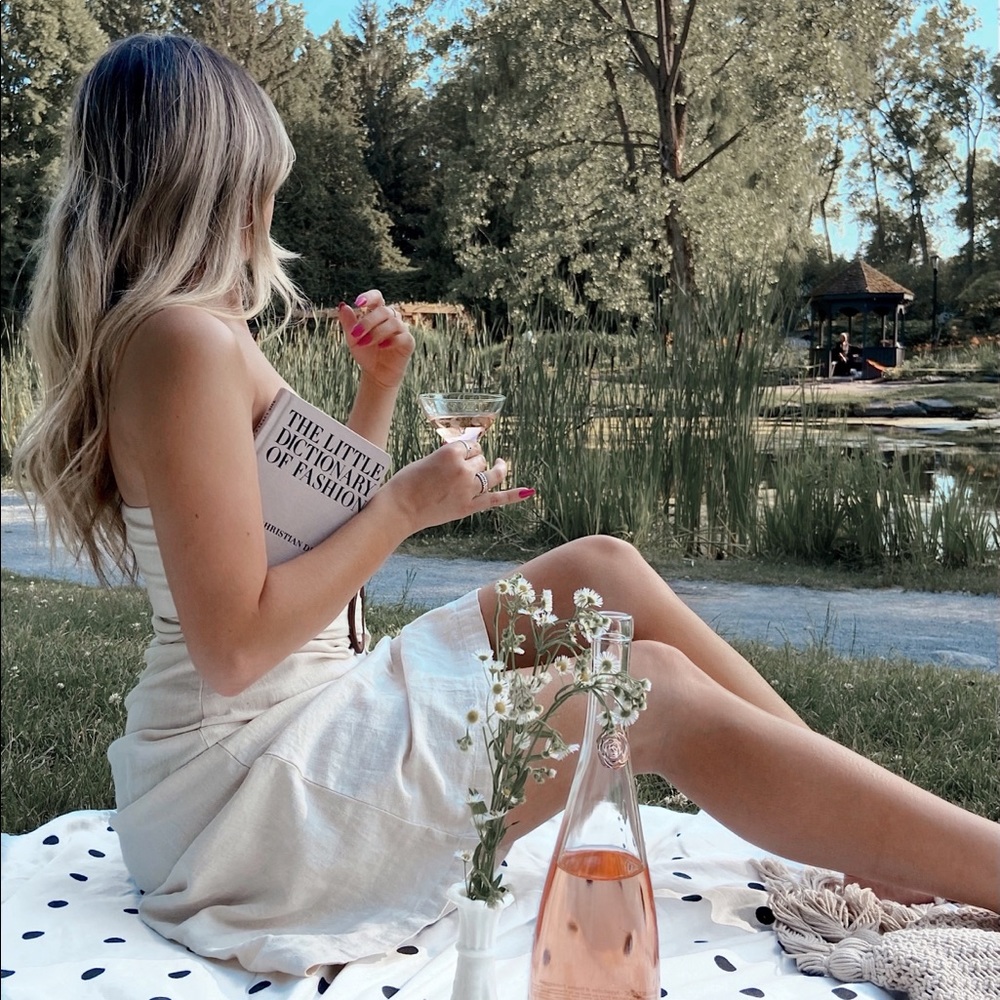 Cute linen dress with wood buckle -Create a bundle